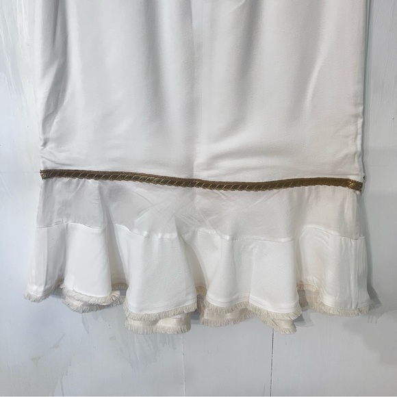 $1650 Roberto Cavalli Ivory & Gold Woven Dress 38 - Picture 9 of 16